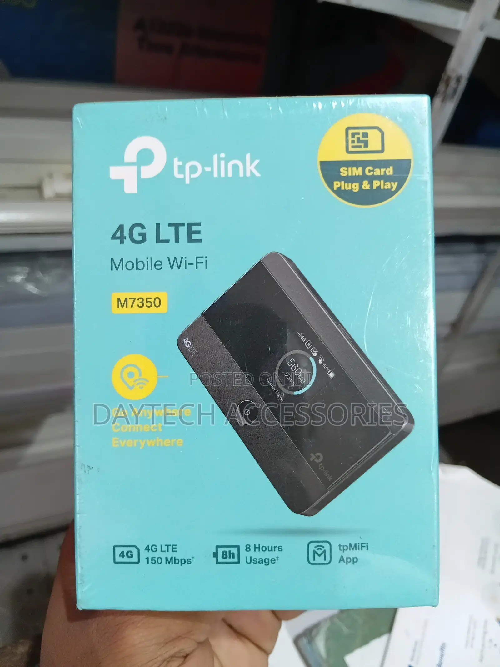 The TP-Link M7350 4G LTE Mobile MI-FI Router.