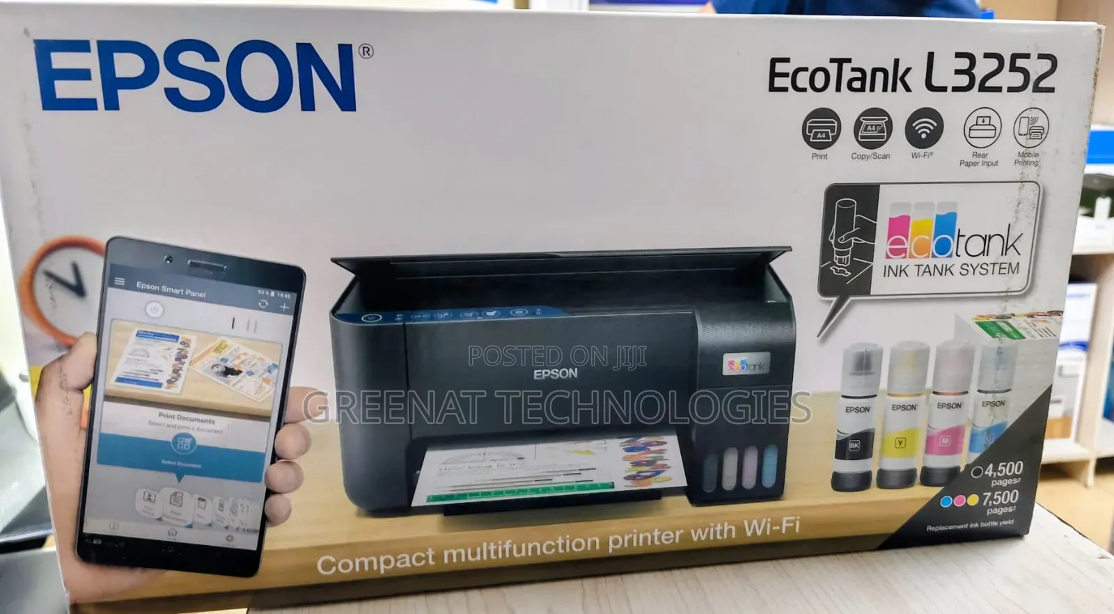 Epson EcoTank L3252 Wireless All-in-One Ink Tank Print Copy Scan WiFi