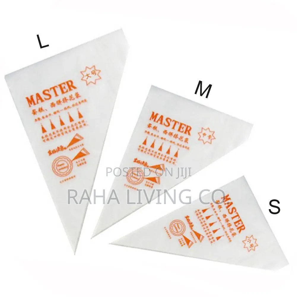 Disposable Piping Bags | 100 Pack | Small Medium Large