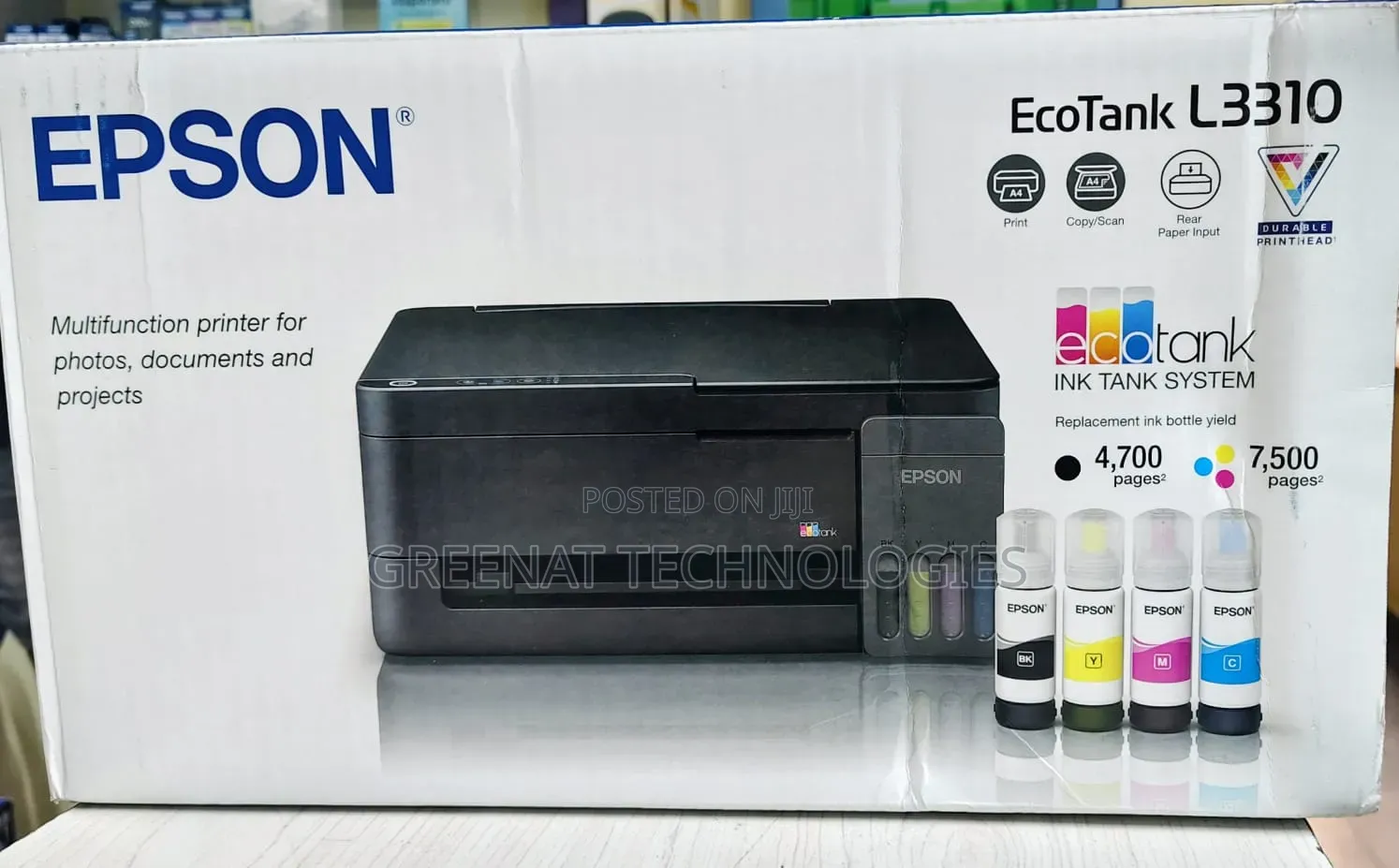 Epson EcoTank L3310 Wired All-in-One Ink Tank Printer Print Copy Scan