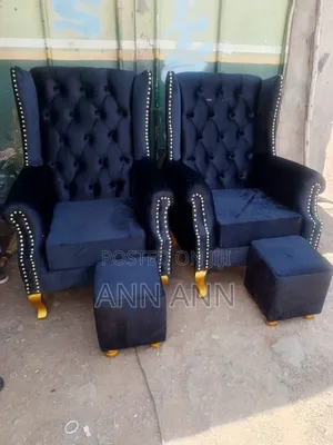 2 Black King Chair/Pedicure Seat