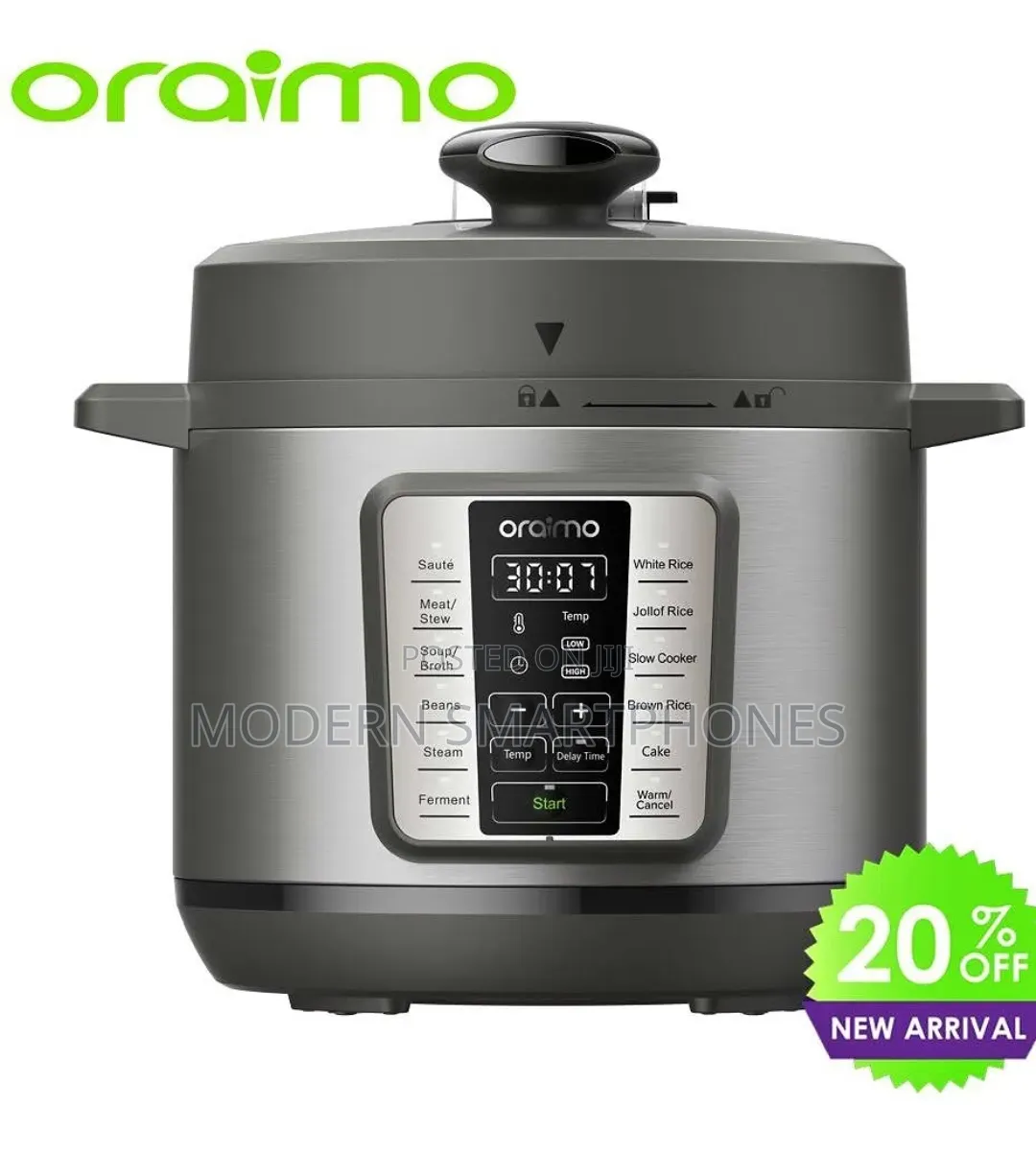 Oraimo KitchNova 1200W 6L Pressure Cooker