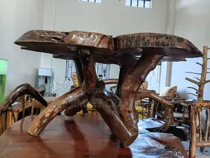 Rustic Natural Wood Coffee Table