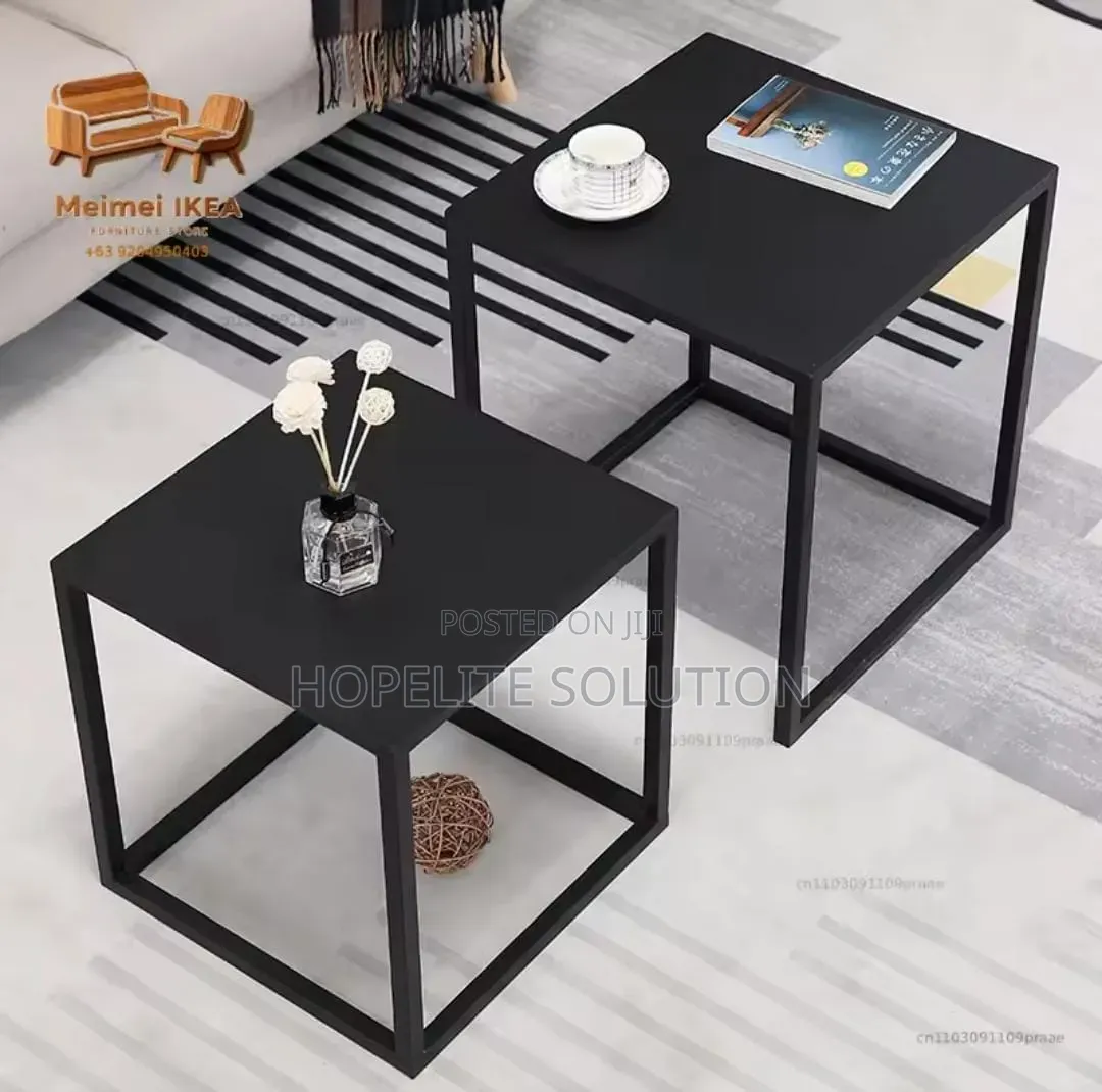 2 in 1 NORDIC METALLIC SIDE TABLE//bedside//desk Side
