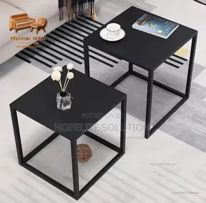 2 in 1 NORDIC METALLIC SIDE TABLE//bedside//desk Side