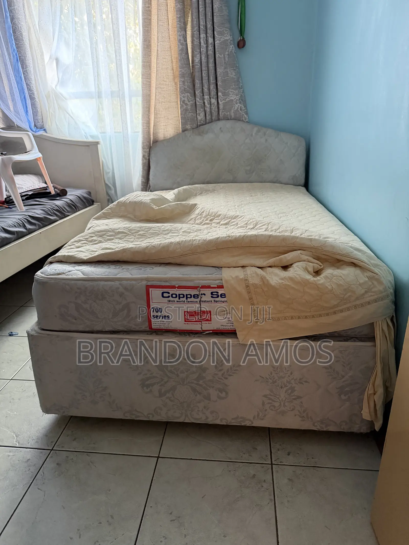 4x6 Upholstered Bed With Mattress