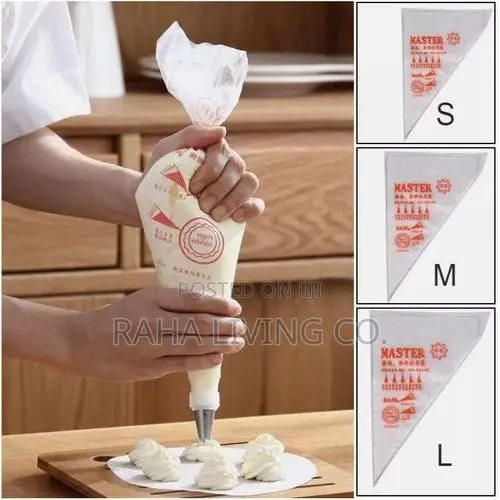 Disposable Piping Bags | 100 Pack | Small Medium Large