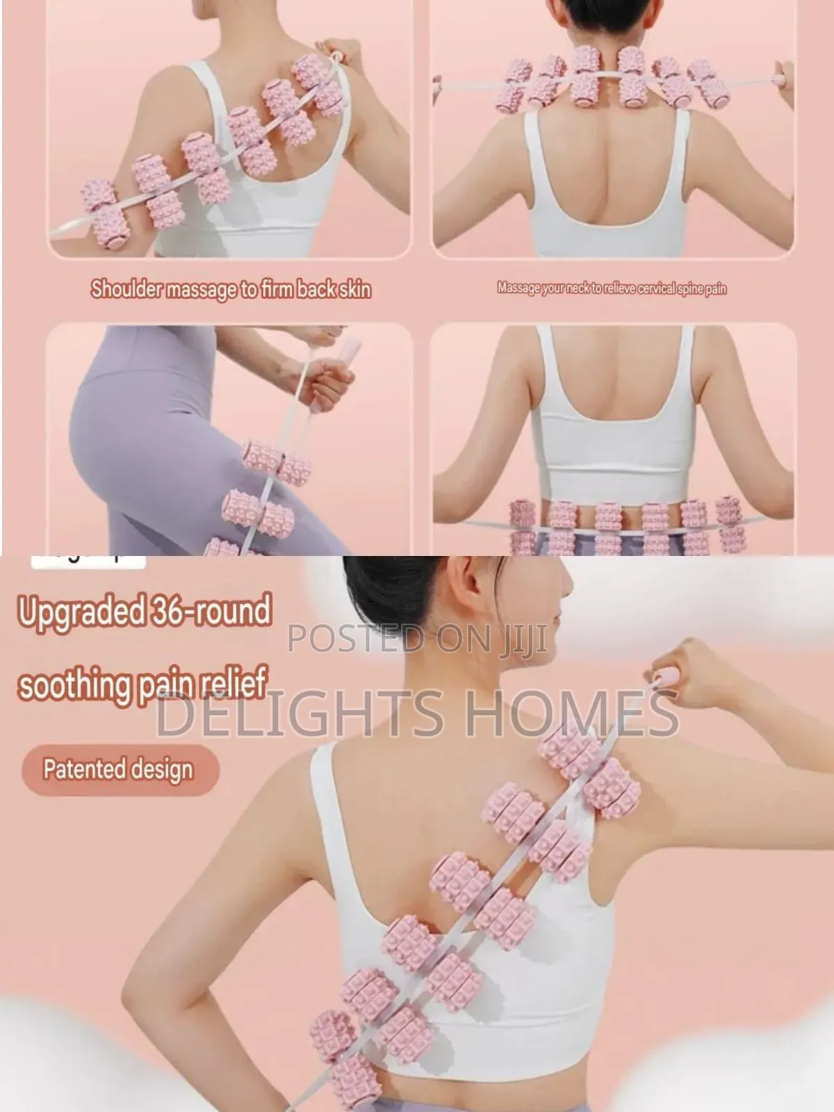 Plastic Roller Back Massager-Hw
