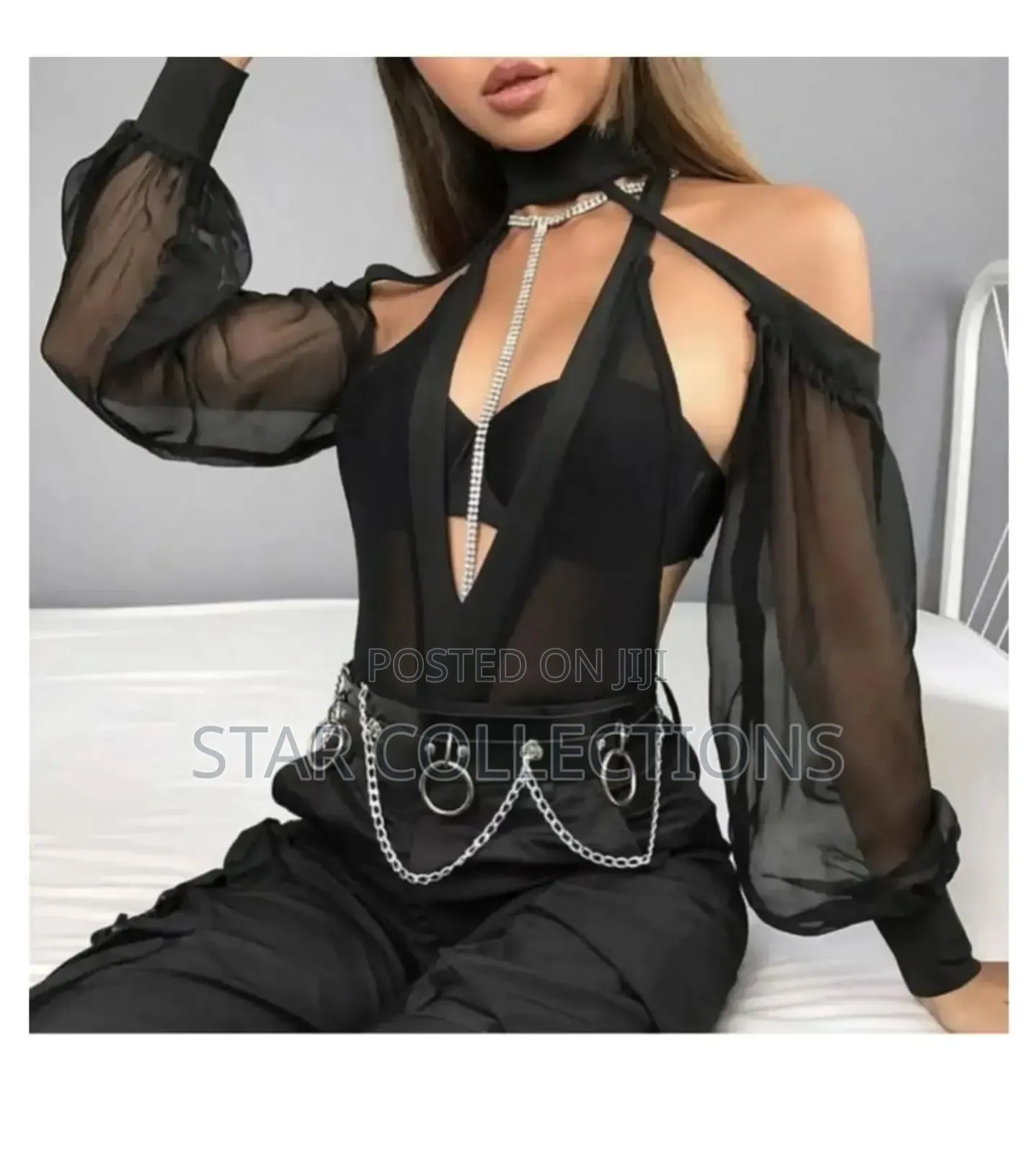 Gothic Leather Chain Belt