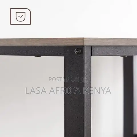 LASA Modern Study Desk With Shelves - Greige - Black | LASA
