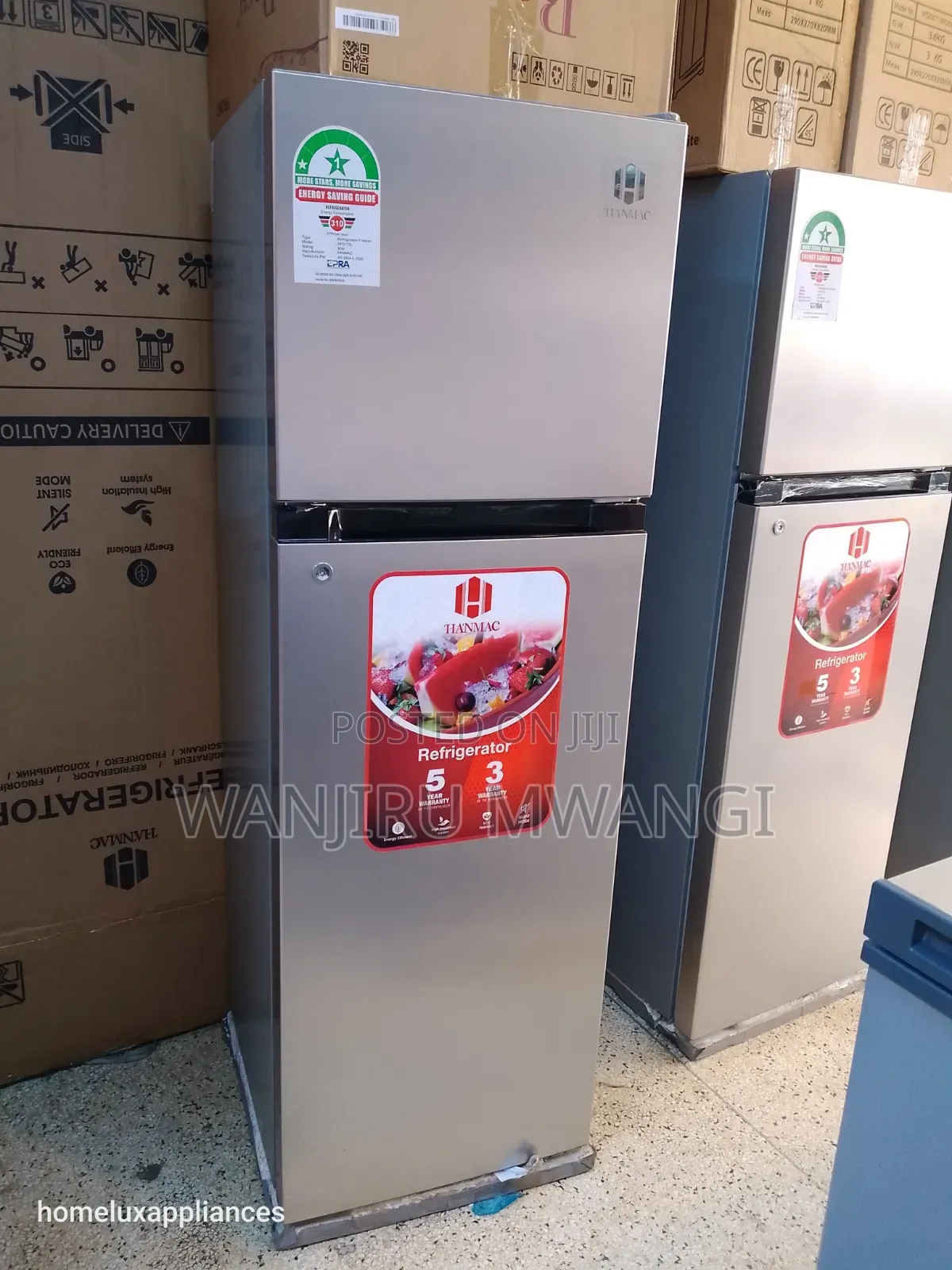 Hanmac 173litres Double Door Fridge