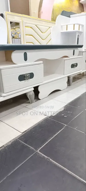 Exquisite Top-Tier TV Stand With Side Units and Butterfly Deco Drawers