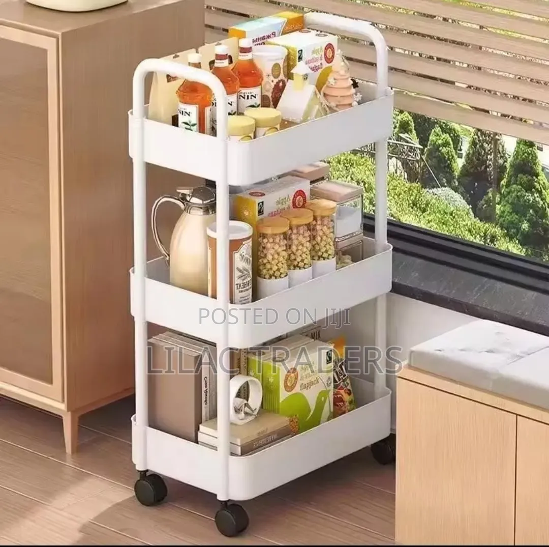 Foldable 3 Tier Storage Trolley With Wheels Alp