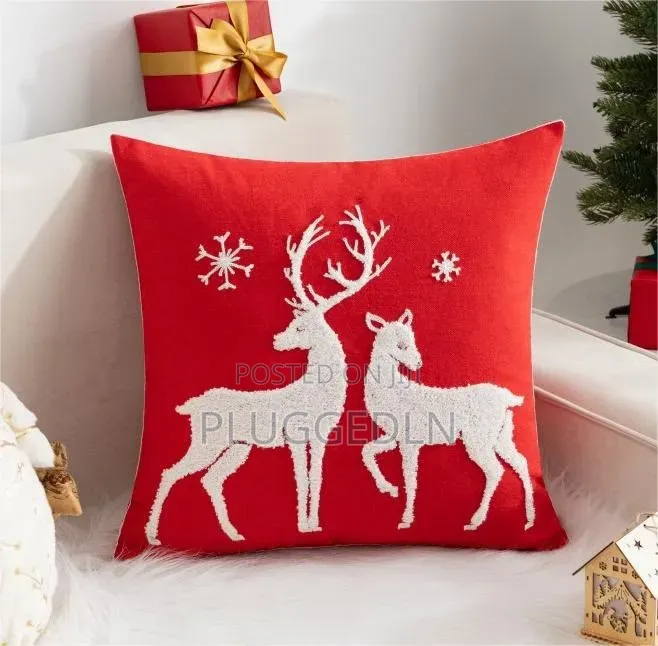 Festive Christmas Throw Pillow Cover