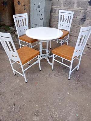 White Metallic Chair.