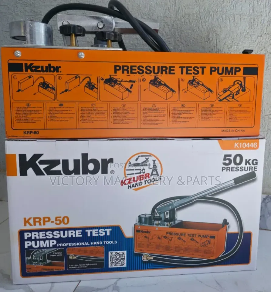 KZUBR Heavy-Duty Manual Pressure Testing Pump – 50 Bar