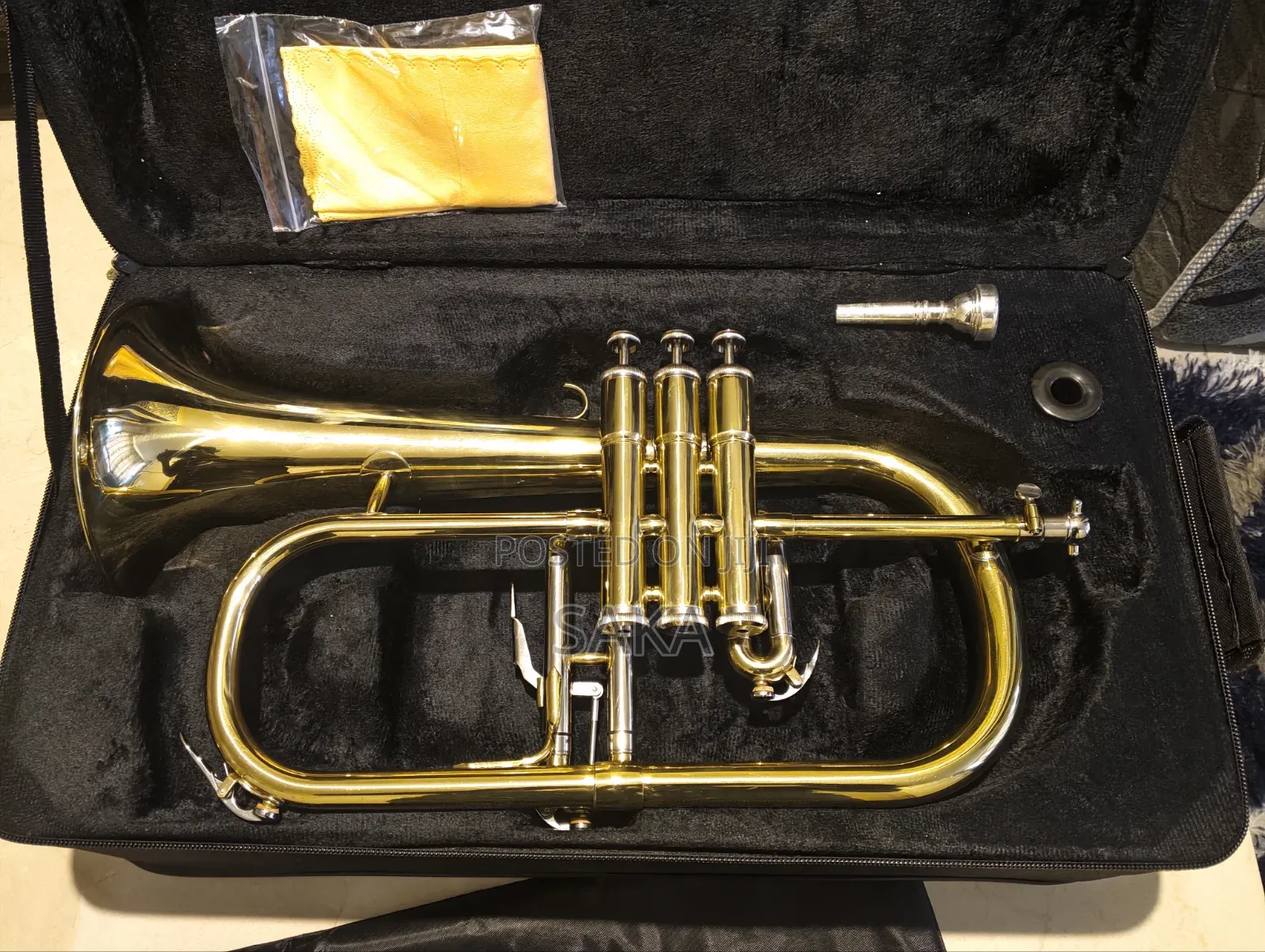 Flugelhorn With a Music Stand.