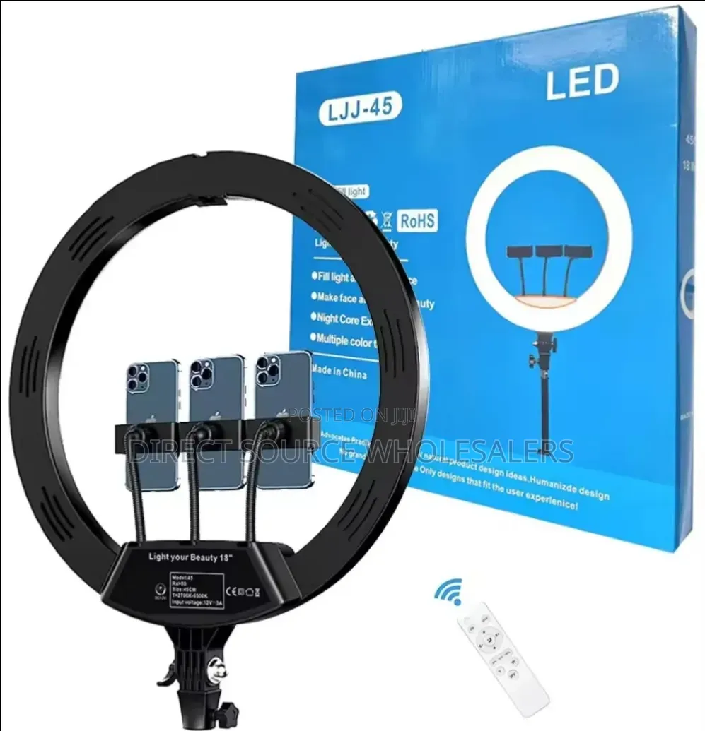 Brand New High Quality Selfie Ring Light With Adjustable Tripod 2m.