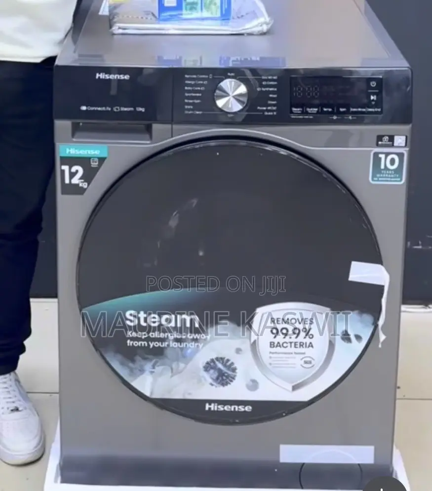 Hisense Washer 12 Kg With Free Antivibrators Pads