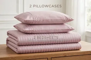 Quality Stripped CLP Bedsheets 6*6 Set Available