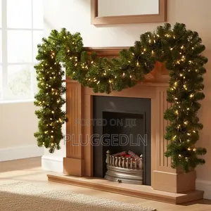 2.7meters Predecorated Green Garland With Inbuilt Light
