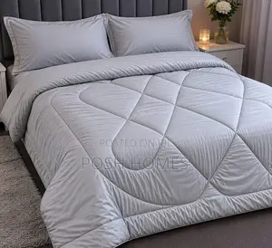 4 PC Set , Cotton Striped Binded Duvet,