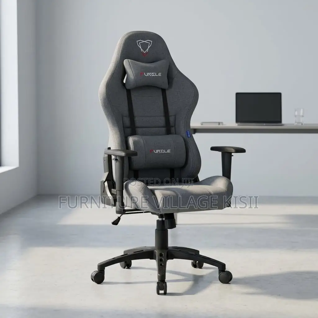 Ergonomic Fabric Gray Gaming Chair