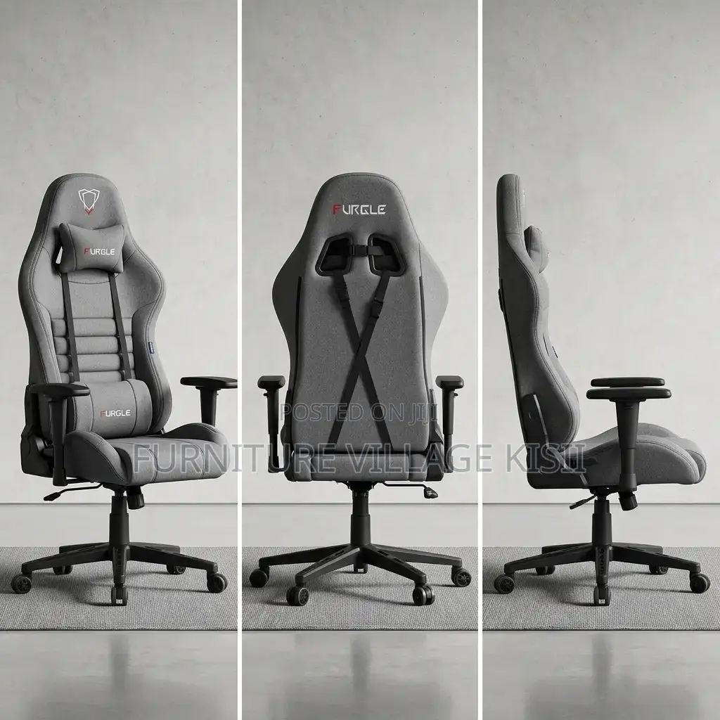 Ergonomic Fabric Gray Gaming Chair