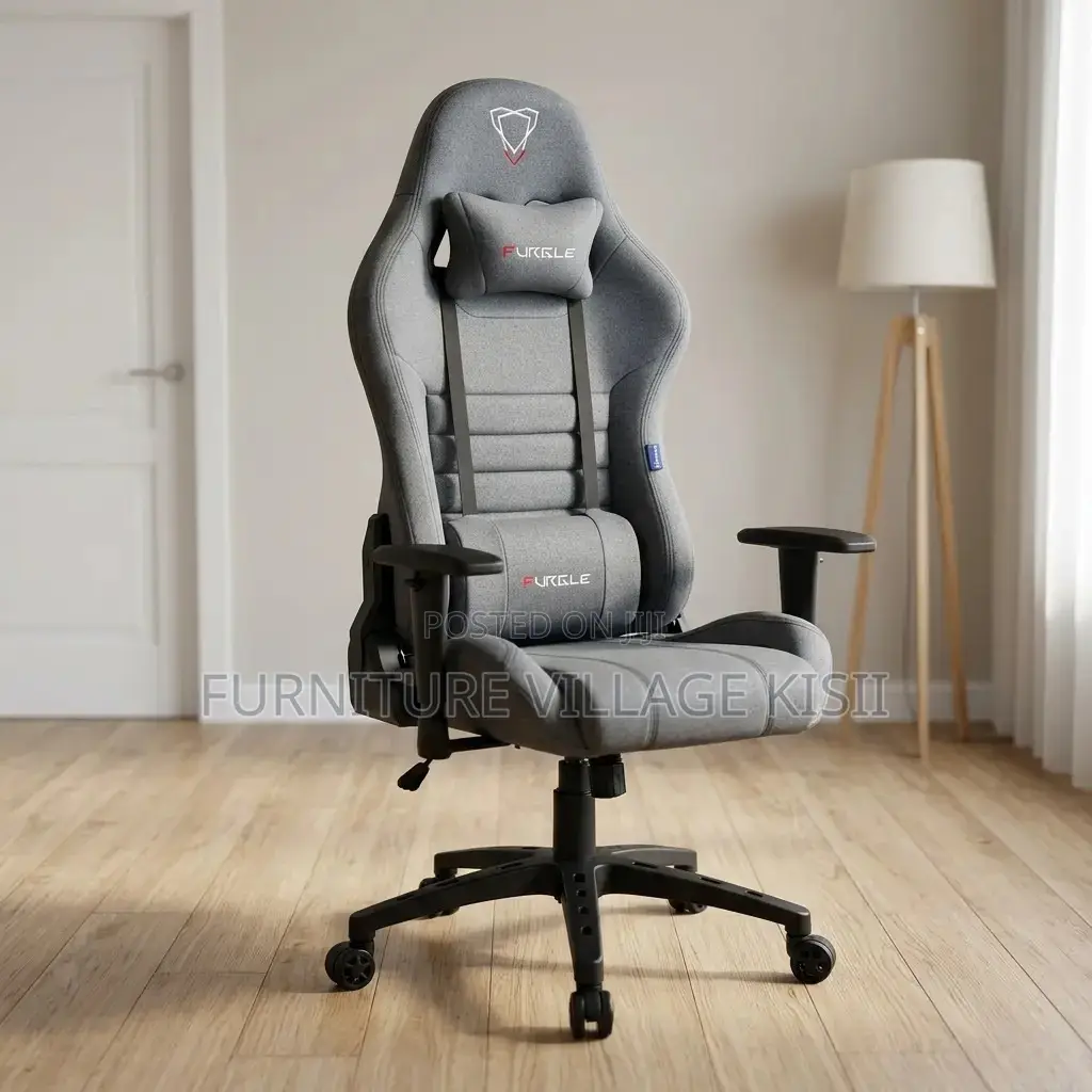 Ergonomic Fabric Gray Gaming Chair