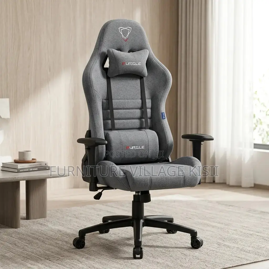 Ergonomic Fabric Gray Gaming Chair