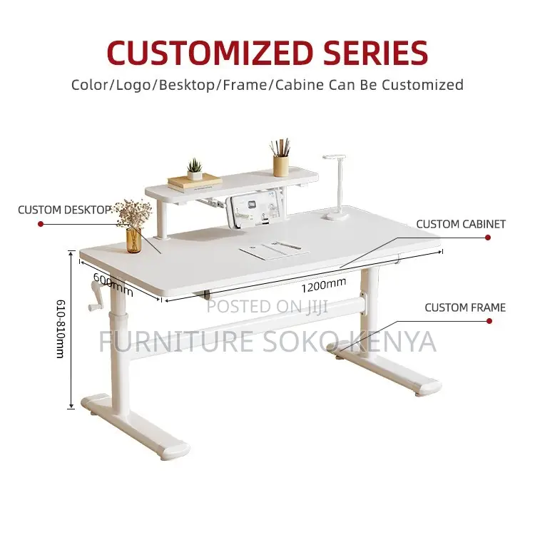 1200MM Sit Stand Desk | Ergonomic Manual Adjustable Modern Desk