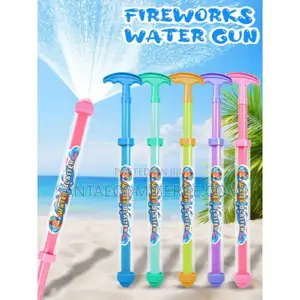Colorful Plastic Fireworks Water Blaster Toy, Manual Pump Water