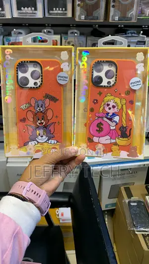Orange Cartoon-Themed Phone Cases Tom and Jerry iPhone 15 Pro Max