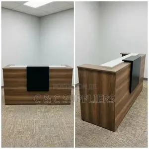 1.8m Custom Brown Reception Desk.