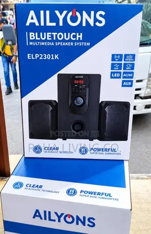 Ailyons ELP2301K Multimedia Speaker System | Subwoofer | LED | AUX