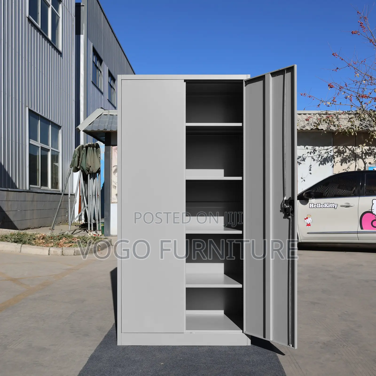 Filing Cabinet; 2-Door Steel Cabinet