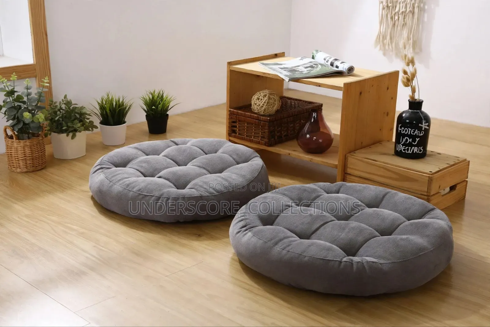 Round Cozy Floor Tufted Pillows for Extra Sitting