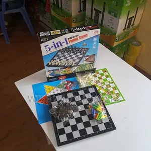 5 in 1 Magnetic Board Game Chess, Chinese Checkers, Backgammon, Snake