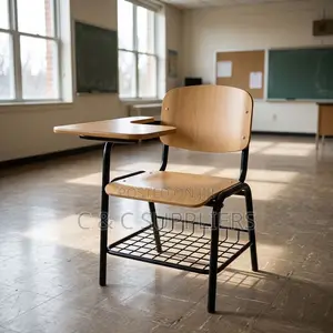 Classroom Study Chair With Writing Pad.