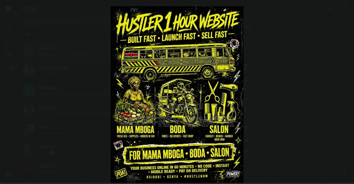 1 Hour Brutal Website for Hustlers - Salon Shop Boda