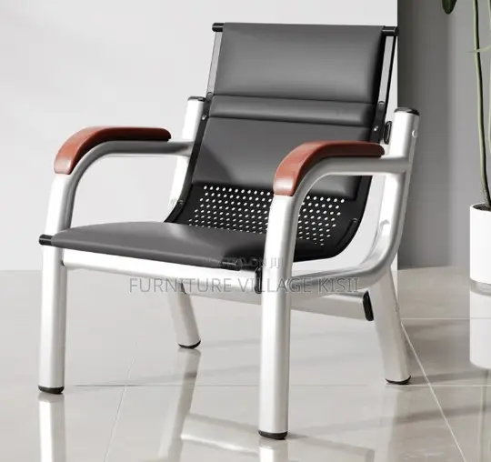 5-Seater Reception Office Sofa- Black and Brown