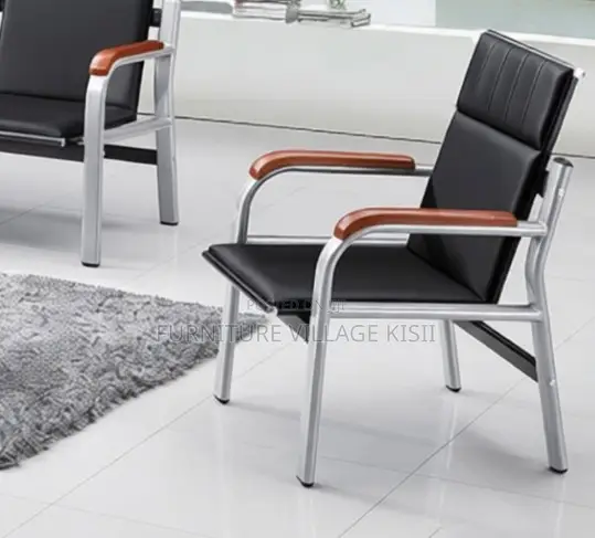5-Seater Reception Office Sofa- Black and Brown