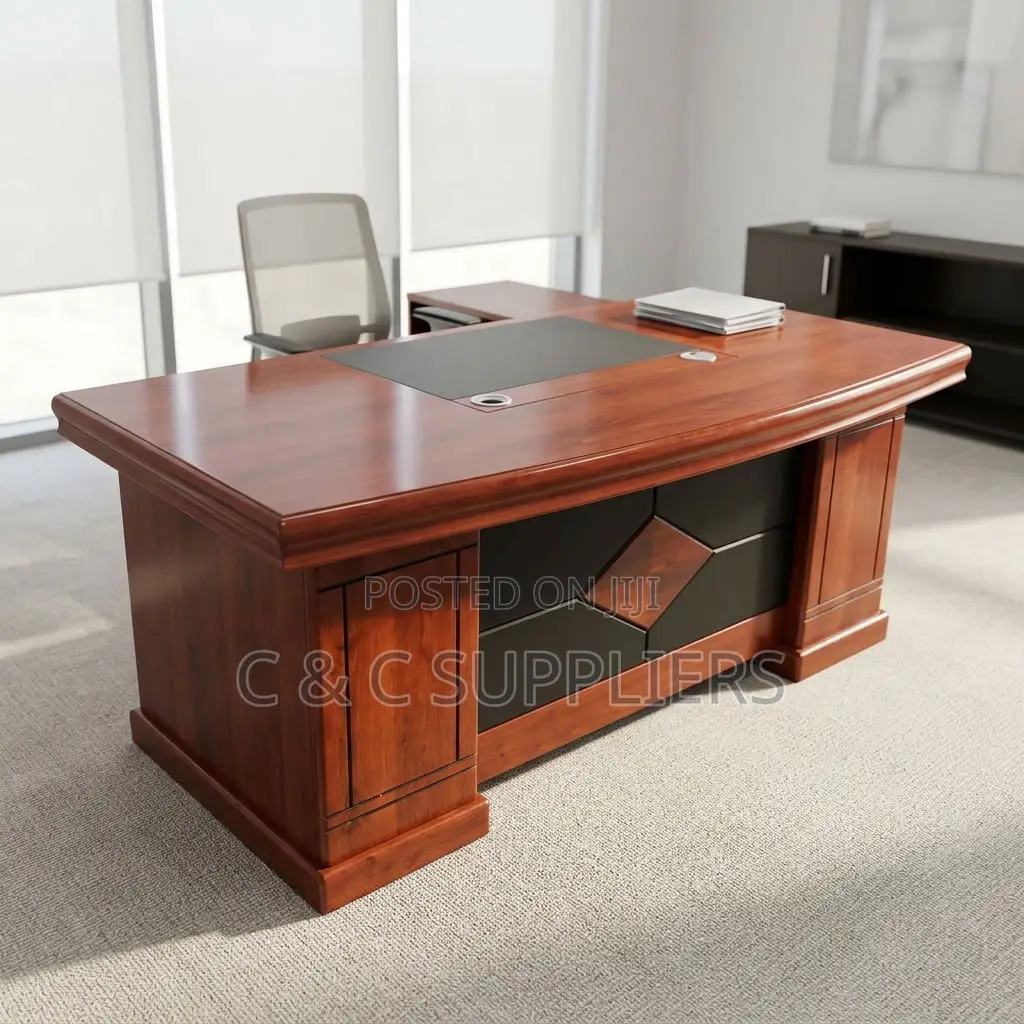 1.4 M L-Shaped Managers Desk.