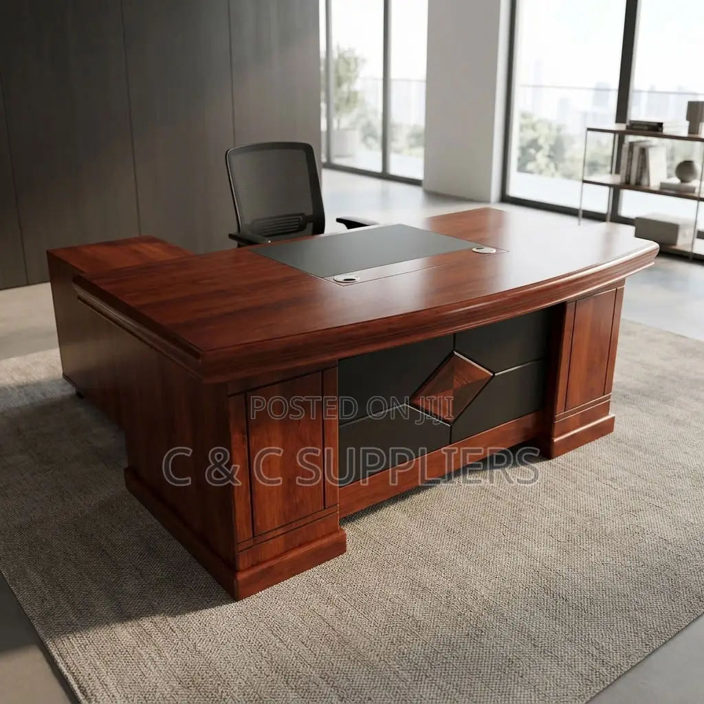 1.4 M L-Shaped Managers Desk.