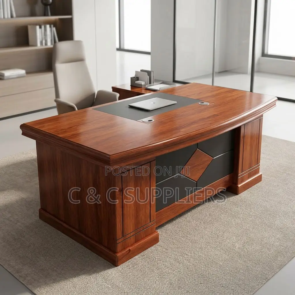 1.4 M L-Shaped Managers Desk.
