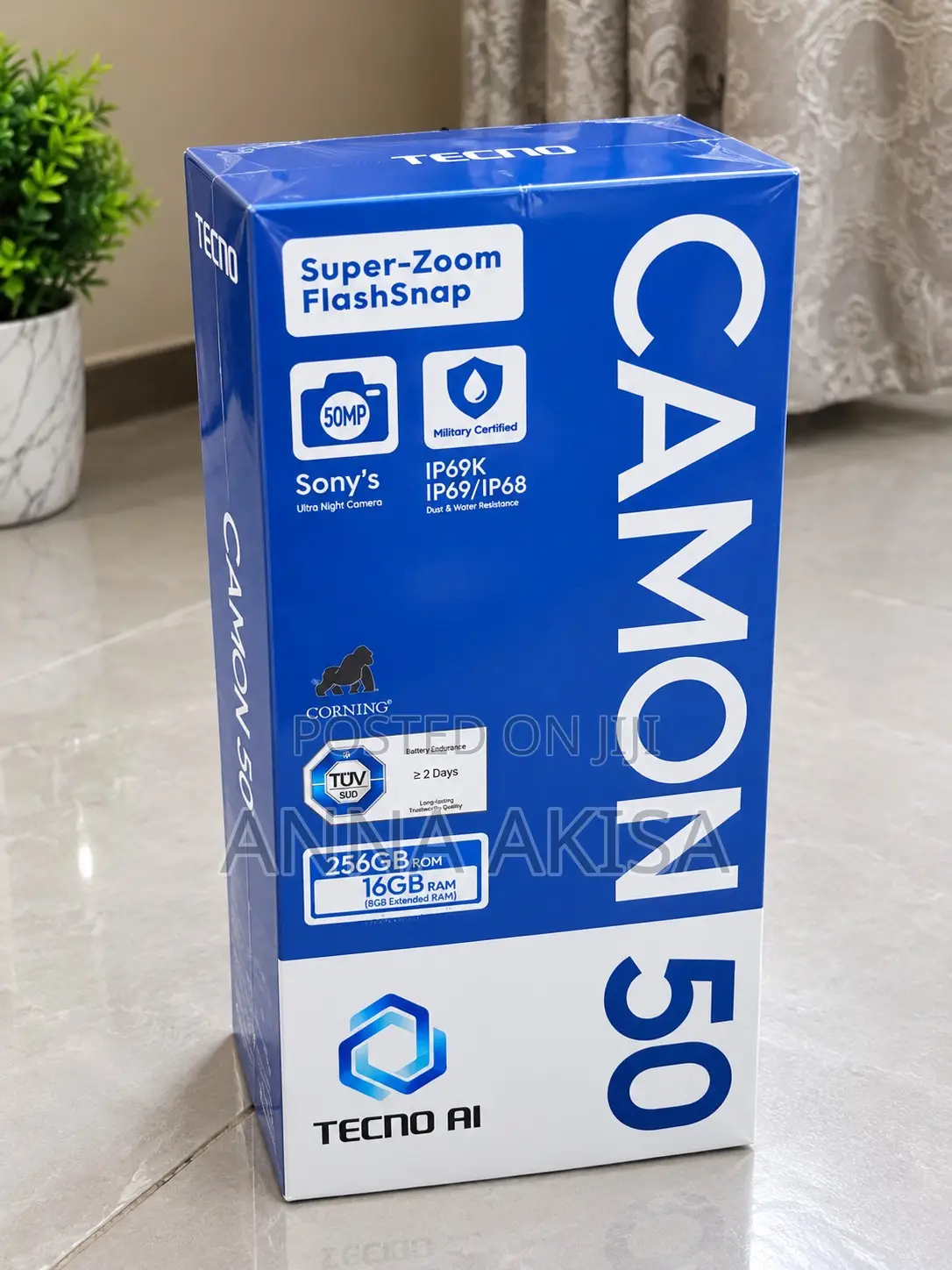 New Tecno Camon 50 256 GB Black