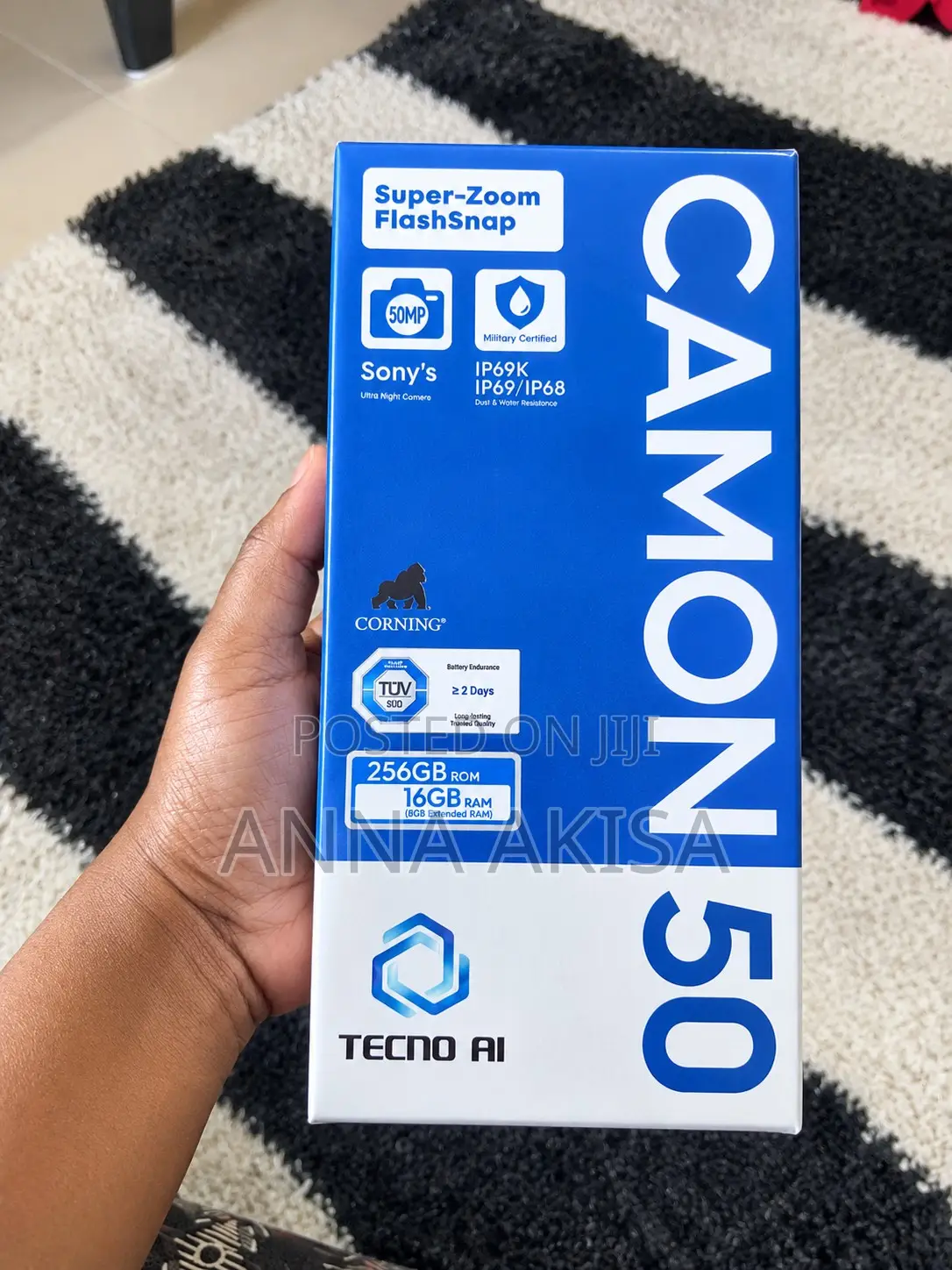 New Tecno Camon 50 256 GB Black