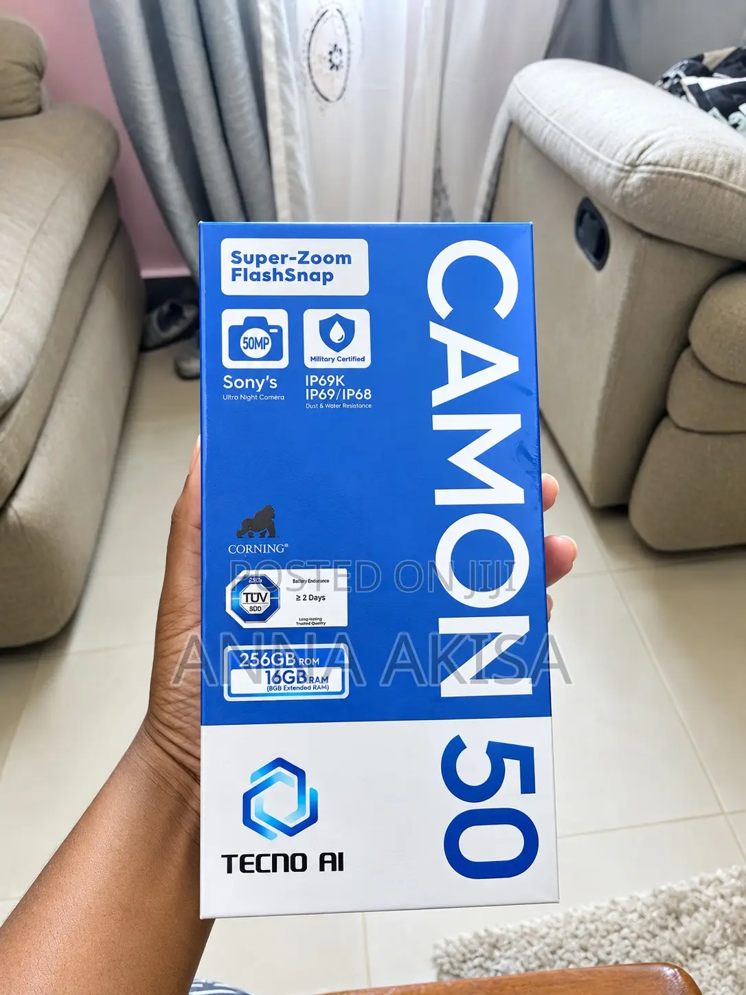 New Tecno Camon 50 256 GB Black