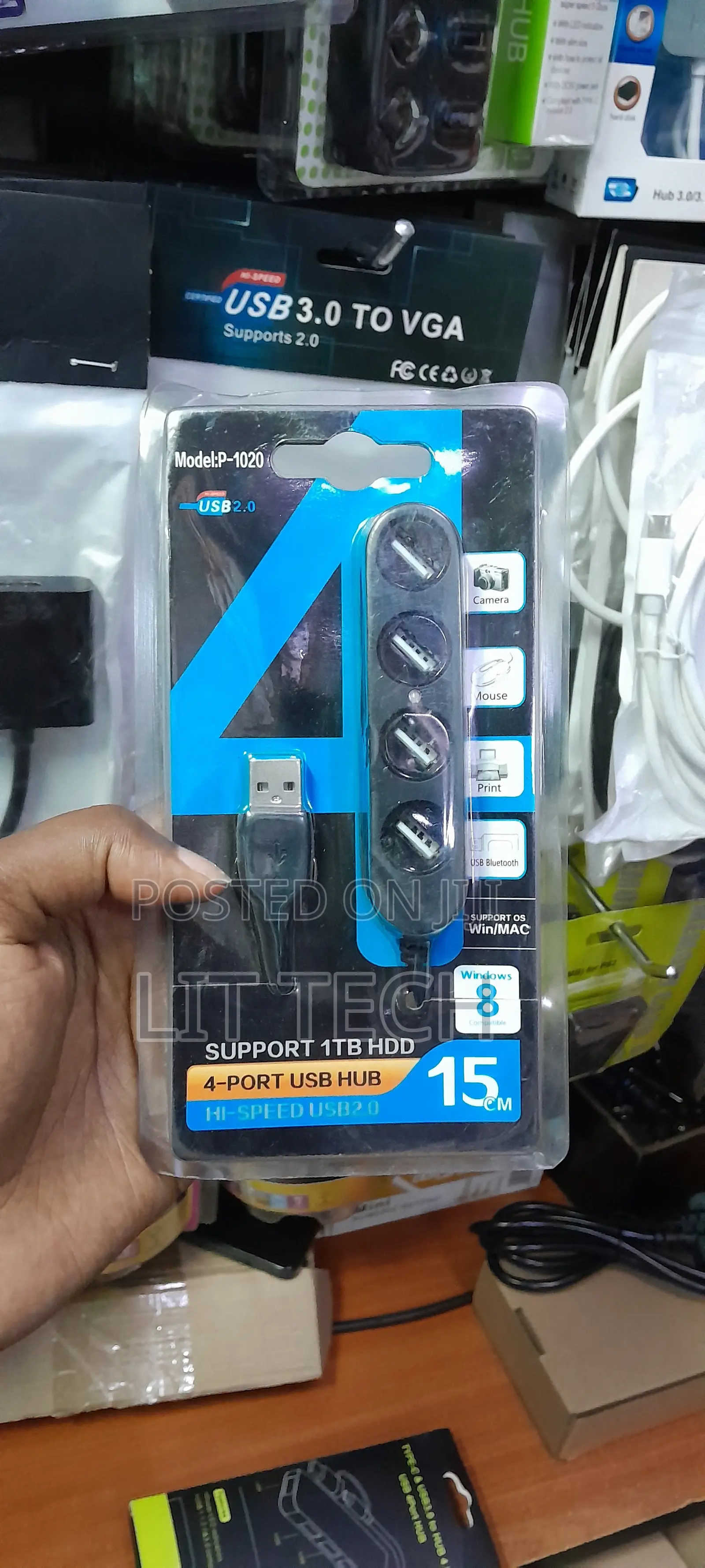 4-Port USB 2.0 High-Speed Hub Splitter