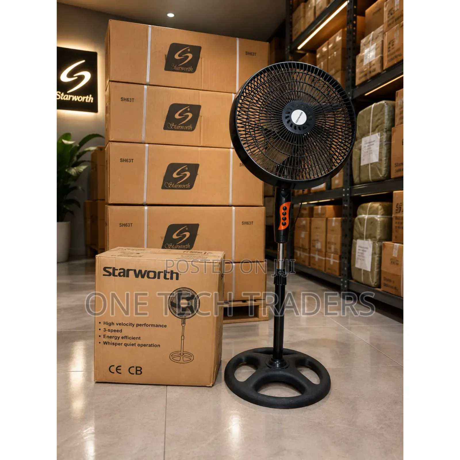 Standing Fan 16" Round Base - Starwoth